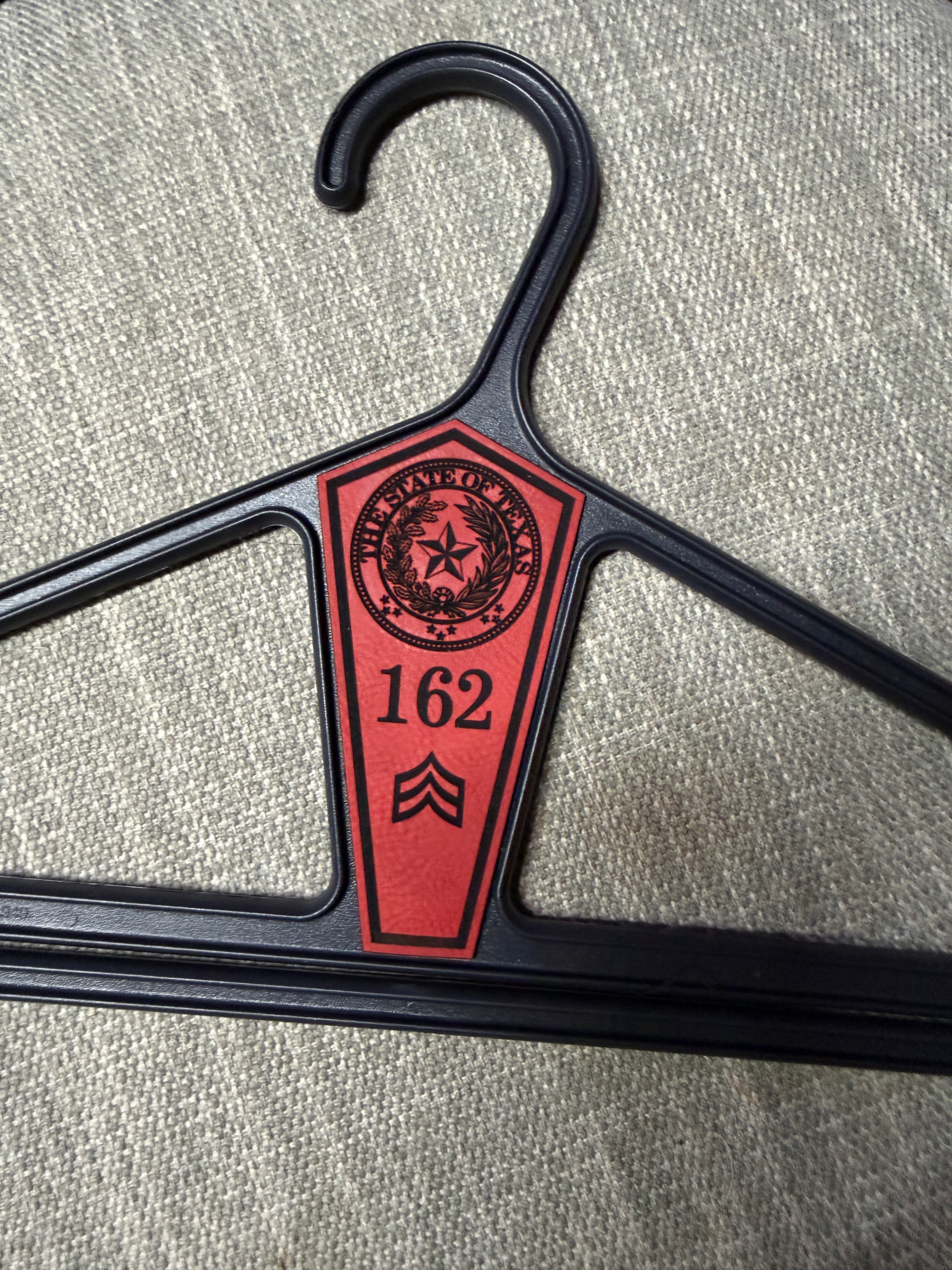 TDCJ Hangers With Laundry Number