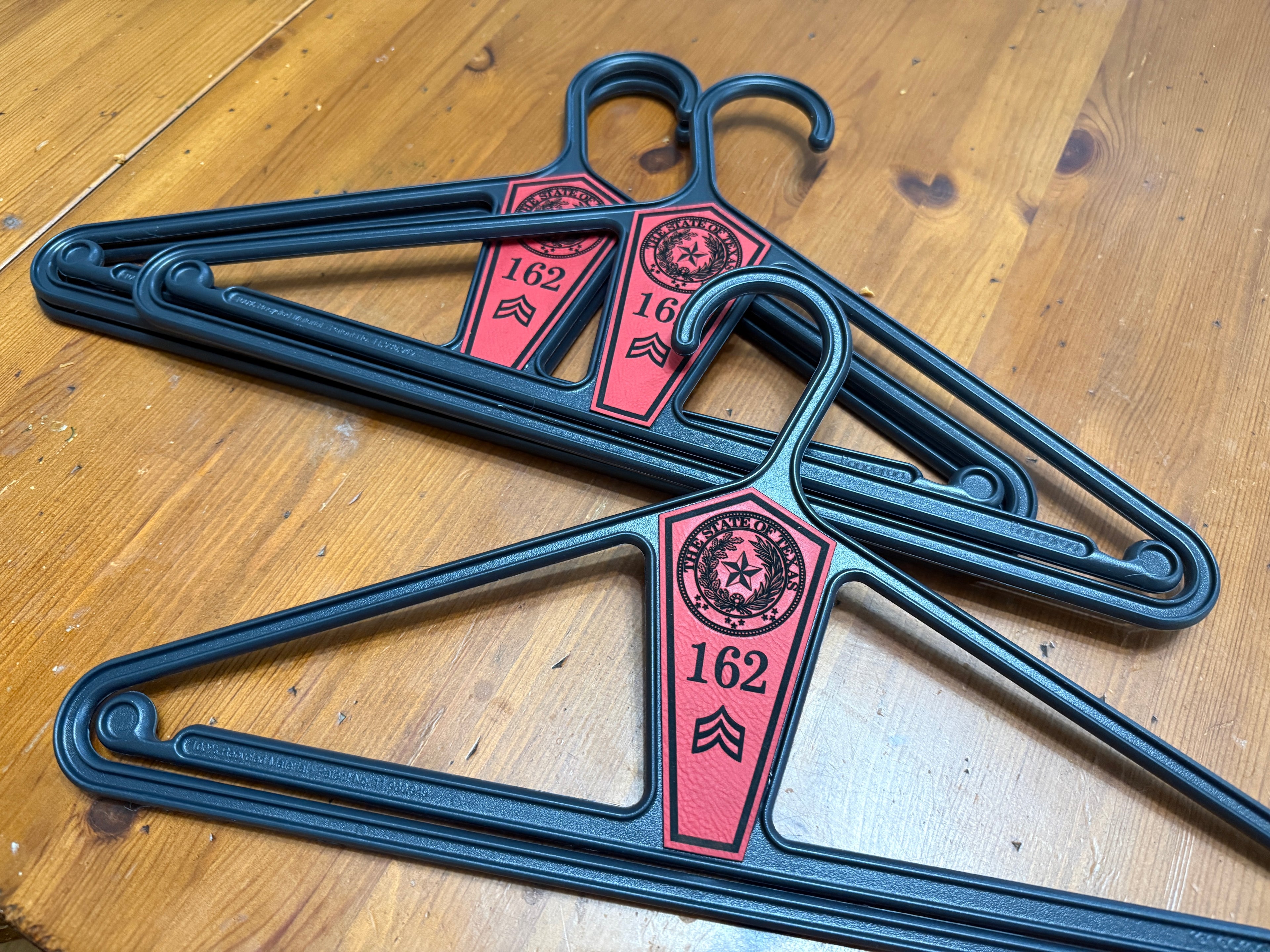 TDCJ Hangers With Laundry Number